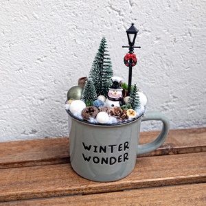 Karácsonyi mini asztaldísz, Karácsony, Adventi díszek, Adventi asztaldísz, Virágkötés, MESKA