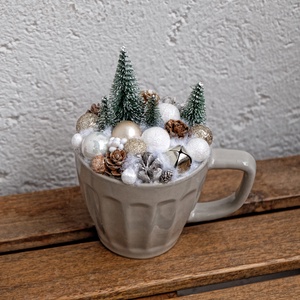 Karácsonyi mini asztaldísz, Karácsony, Adventi díszek, Adventi asztaldísz, Virágkötés, MESKA