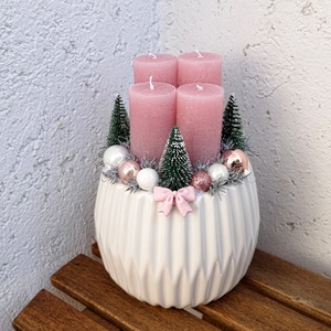 Adventi asztaldísz karácsonyi asztaldísz, Karácsony, Adventi díszek, Adventi asztaldísz, Virágkötés, MESKA