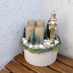 Adventi asztaldísz karácsonyi asztaldísz, Karácsony, Adventi díszek, Adventi asztaldísz, Virágkötés, MESKA