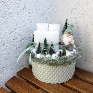 Adventi asztaldísz karácsonyi asztaldísz - Meska.hu