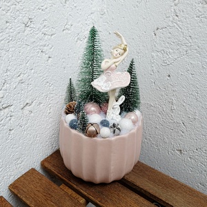 Karácsonyi mini asztaldísz - Meska.hu