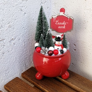 Karácsonyi mini asztaldísz - Meska.hu