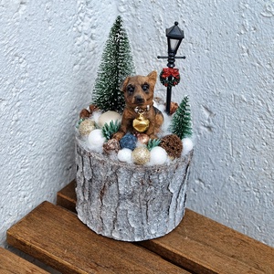 Karácsonyi mini asztaldísz - Meska.hu