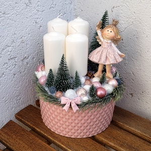 Adventi asztaldísz karácsonyi asztaldísz - Meska.hu