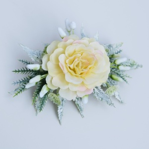 Menyasszonyi kontycsattos hajdísz sárga, Esküvő, Hajdísz, Kontydísz & Hajdísz, Virágkötés, MESKA