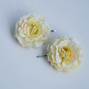 Menyasszonyi hullámcsattos hajdísz sárga, Esküvő, Hajdísz, Kontydísz & Hajdísz, Virágkötés, MESKA