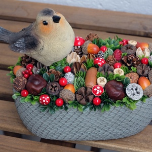 Őszi asztaldísz őszi dekoráció - otthon & életmód - dekoráció - halloween - halloweeni asztaldísz - Meska.hu
