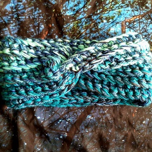 Horgolt fülmelegítő - ruha & divat - sál, sapka, kendő - fejpánt - Meska.hu