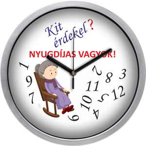 Falióra nyugdíjasoknak (női), 30 cm - otthon & életmód - dekoráció - fali és függő dekoráció - falióra & óra - Meska.hu