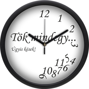 Tök mindegy falióra, 30 cm - fehér, Otthon & Életmód, Dekoráció, Fali és függő dekoráció, Falióra & óra, Mindenmás, MESKA