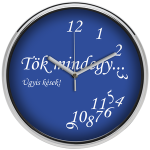 Tök mindegy falióra, 30 cm - kék - otthon & életmód - dekoráció - fali és függő dekoráció - falióra & óra - Meska.hu