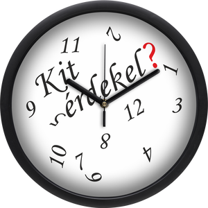 Kit érdekel? falióra, 30 cm - fehér - otthon & életmód - dekoráció - fali és függő dekoráció - falióra & óra - Meska.hu