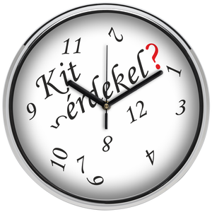 Kit érdekel? falióra, 30 cm - fehér - otthon & életmód - dekoráció - fali és függő dekoráció - falióra & óra - Meska.hu