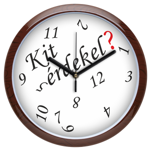 Kit érdekel? falióra, 30 cm - fehér - otthon & életmód - dekoráció - fali és függő dekoráció - falióra & óra - Meska.hu