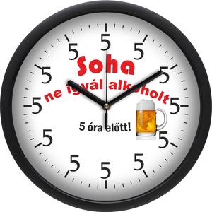 Alkoholos falióra, 30 cm - otthon & életmód - dekoráció - fali és függő dekoráció - falióra & óra - Meska.hu