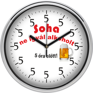 Alkoholos falióra, 30 cm - otthon & életmód - dekoráció - fali és függő dekoráció - falióra & óra - Meska.hu