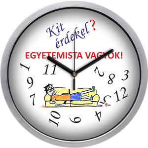 Falióra egyetemistáknak, 30 cm, Otthon & Életmód, Dekoráció, Fali és függő dekoráció, Falióra & óra, Mindenmás, MESKA
