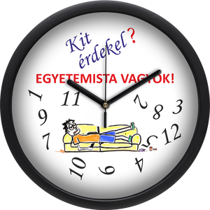 Falióra egyetemistáknak, 30 cm - otthon & életmód - dekoráció - fali és függő dekoráció - falióra & óra - Meska.hu