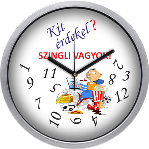 Falióra szingliknek - férfi, 30 cm - otthon & életmód - dekoráció - fali és függő dekoráció - falióra & óra - Meska.hu