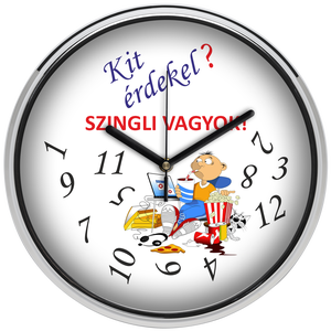 Falióra szingliknek - férfi, 30 cm - otthon & életmód - dekoráció - fali és függő dekoráció - falióra & óra - Meska.hu