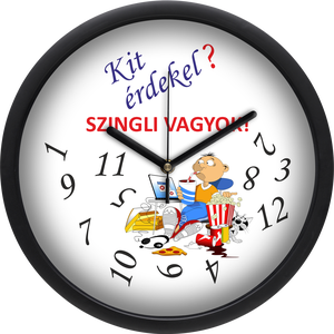 Falióra szingliknek - férfi, 30 cm - otthon & életmód - dekoráció - fali és függő dekoráció - falióra & óra - Meska.hu