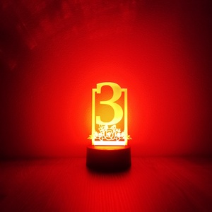 Esküvői asztalszám dekorlámpa - esküvő - dekoráció - asztaldísz - Meska.hu