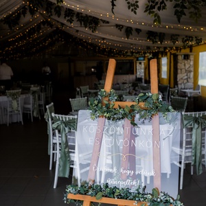 Esküvői üdvözlő tábla � Akril, Esküvő, Dekoráció, Tábla & Jelzés, Festett tárgyak, Fotó, grafika, rajz, illusztráció, MESKA