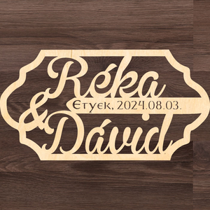 Esküvői hátfal dekoráció � Akril, Esküvő, Dekoráció, Helyszíni dekor, Fotó, grafika, rajz, illusztráció, Gravírozás, pirográfia, MESKA