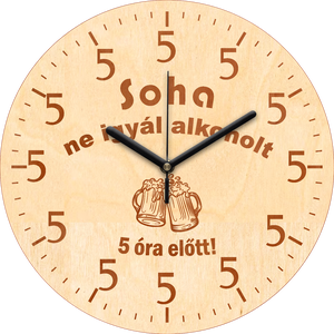 Gravírozott alkoholos falióra, Otthon & Életmód, Dekoráció, Fali és függő dekoráció, Falióra & óra, Mindenmás, MESKA