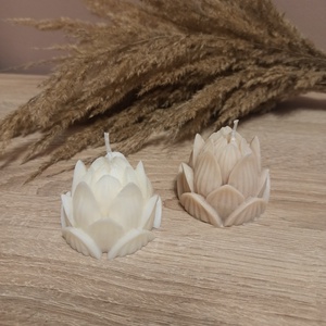 Lótusz  szójaviasz gyertya, Esküvő, Dekoráció, Asztaldísz, Gyertya-, mécseskészítés, MESKA