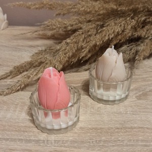 Tulipán szójaviasz gyertya - Meska.hu