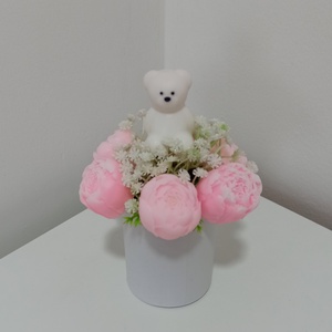 Macis bazsarózsa szappan virág dísz - Meska.hu