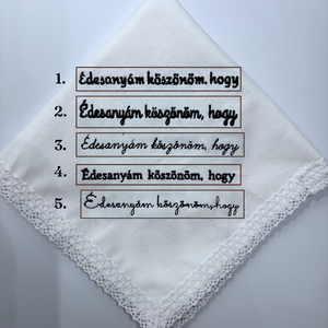 Hímzett, egyedi keszkenő, szülőköszöntő - esküvő - emlék & ajándék - szülőköszöntő ajándék - Meska.hu
