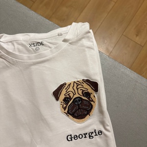 Egyedi élethű hímzés a kiskedvencedről pólóra/sapkára/kitűzőnek vagy amire csak szeretnéd - művészet - portré & karikatúra - portré - Meska.hu