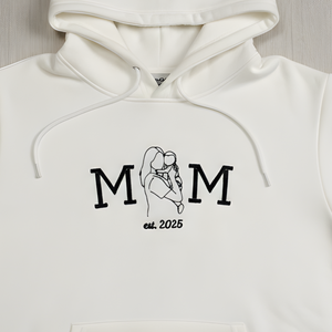 MOM / DAD feliratos hímzés saját fotóval - ruha & divat - páros szett - női-férfi páros szett - Meska.hu