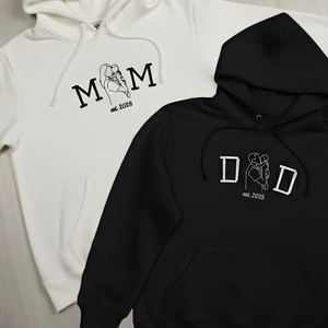 MOM / DAD feliratos hímzés saját fotóval - Meska.hu