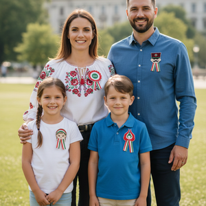 Hímzett kokárda kitűző variációk március 15-re - ékszer - kitűző és bross - Meska.hu