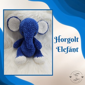 Baby blue Elephant , Játék & Sport, Plüssállat & Játékfigura, Elefánt, Horgolás, Meska