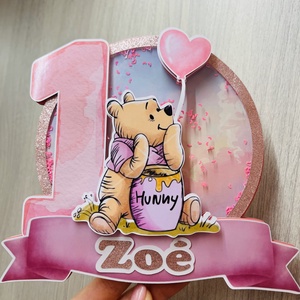 Micimackó (kislány) tortabeszúró - otthon & életmód - papír, írószer - ajándékozás kellékei - papírtorta - Meska.hu