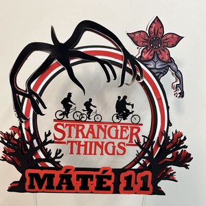 Egyedi Stranger Things Tortabeszúró - esküvő - dekoráció - sütidísz - Meska.hu
