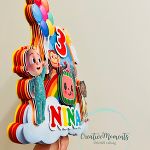 Cocomelon tortabeszúró - esküvő - dekoráció - sütidísz - Meska.hu