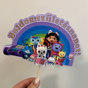 Gabi babaháza �Boldog Születésnapot� tortabeszúró - esküvő - dekoráció - sütidísz - Meska.hu