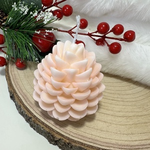 Toboz Szójaviasz Gyertya - Fehér/Púder, Otthon & Életmód, Gyertya, illat, aroma, Gyertya, Gyertya-, mécseskészítés, MESKA