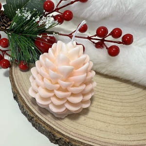 Toboz Szójaviasz Gyertya - Fehér/Púder - otthon & életmód - gyertya, illat, aroma - gyertya - Meska.hu