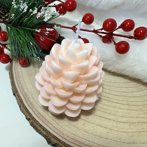 Toboz Szójaviasz Gyertya - Fehér/Púder - otthon & életmód - gyertya, illat, aroma - gyertya - Meska.hu