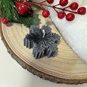 Hópehely Szójaviasz Gyertya - Fekete - otthon & életmód - gyertya, illat, aroma - gyertya - Meska.hu