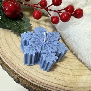 Hópehely Szójaviasz Gyertya - Kék - otthon & életmód - gyertya, illat, aroma - gyertya - Meska.hu