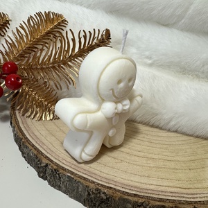 Karácsonyi Mézeskalács Gyertya - Fehér - otthon & életmód - gyertya, illat, aroma - gyertya - Meska.hu