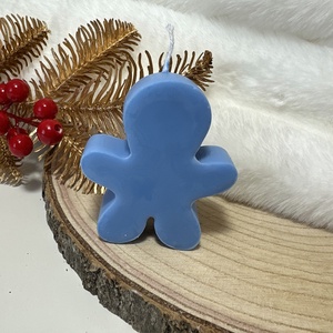 Karácsonyi Mézeskalács Gyertya - Kék - otthon & életmód - gyertya, illat, aroma - gyertya - Meska.hu